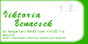 viktoria benacsek business card